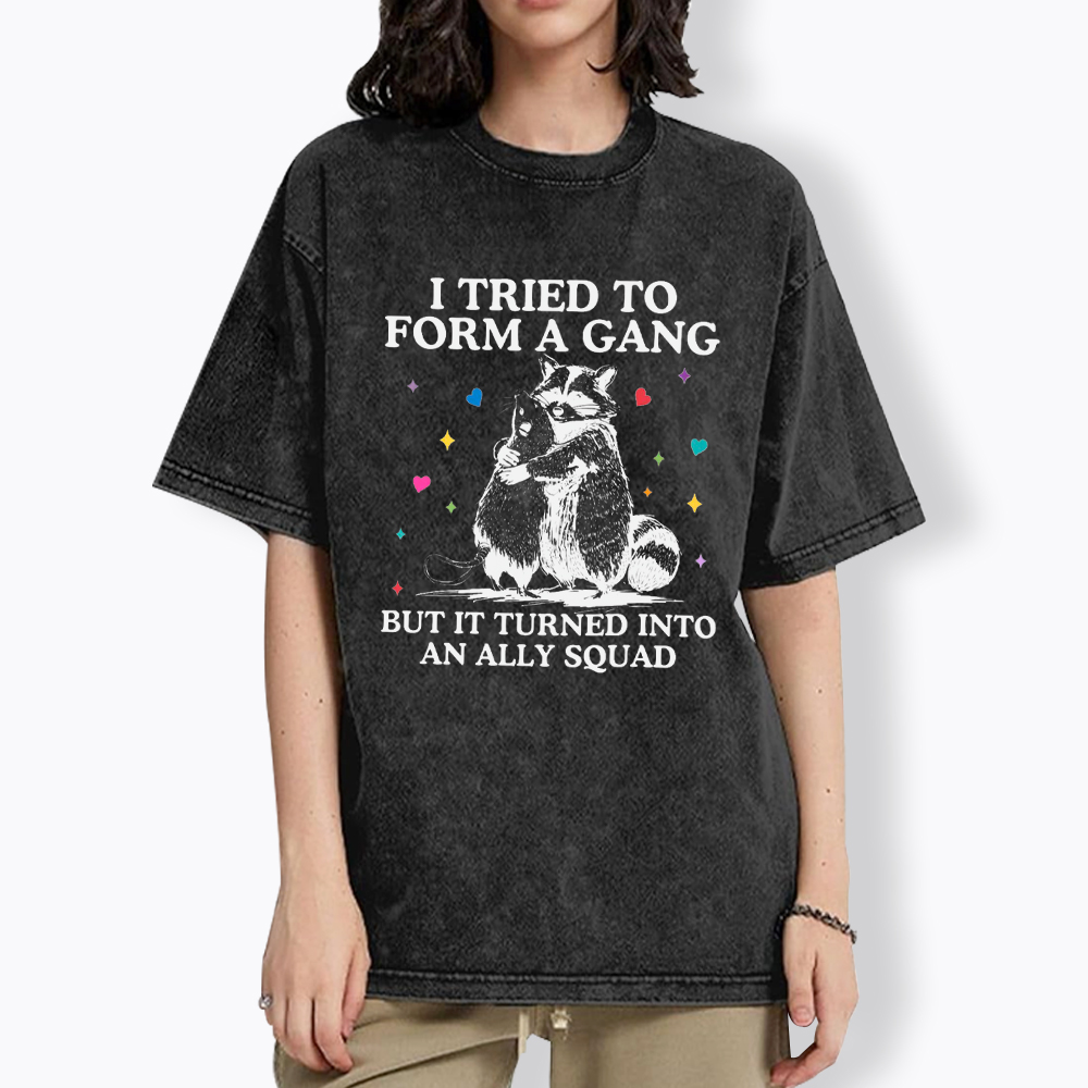 LGBTQ Straight Ally Washed T-Shirt