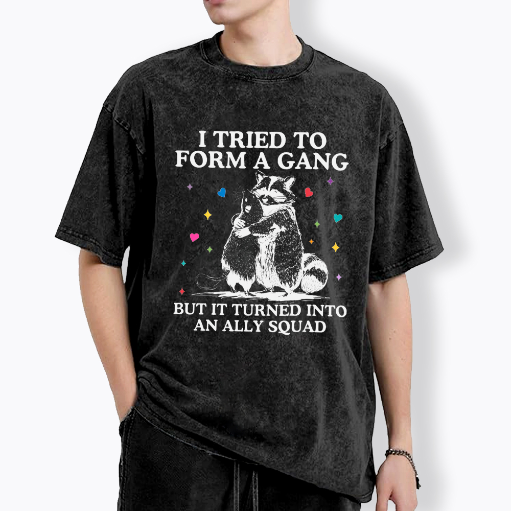 LGBTQ Straight Ally Washed T-Shirt