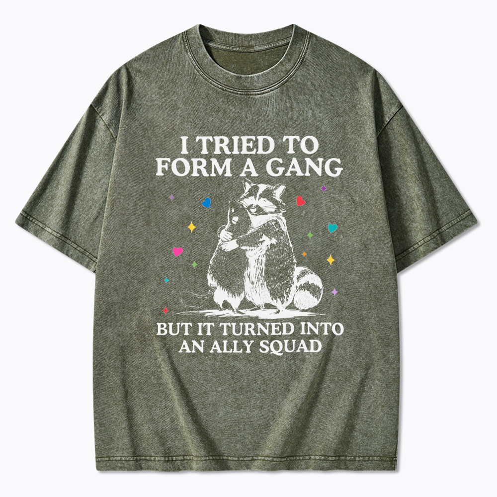 LGBTQ Straight Ally Washed T-Shirt