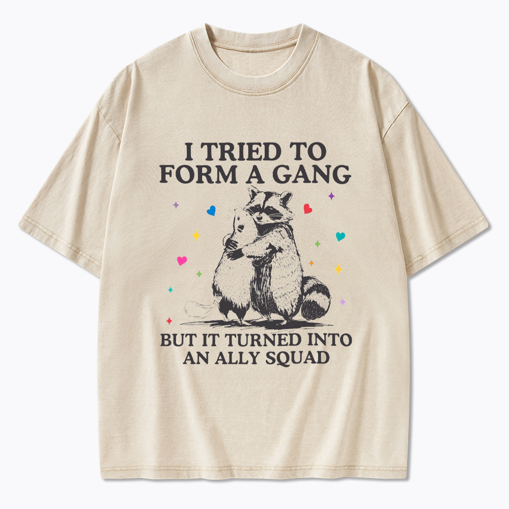 LGBTQ Straight Ally Washed T-Shirt
