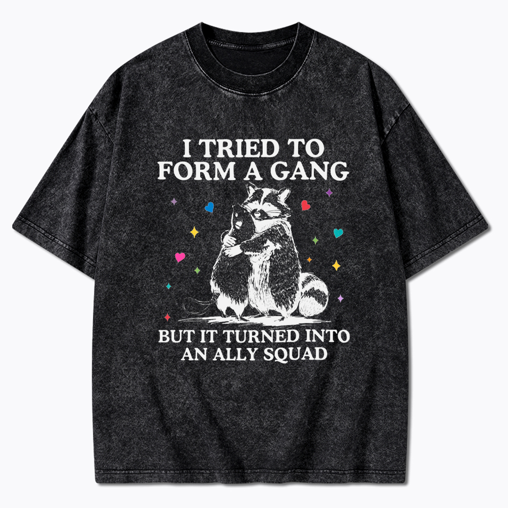 LGBTQ Straight Ally Washed T-Shirt