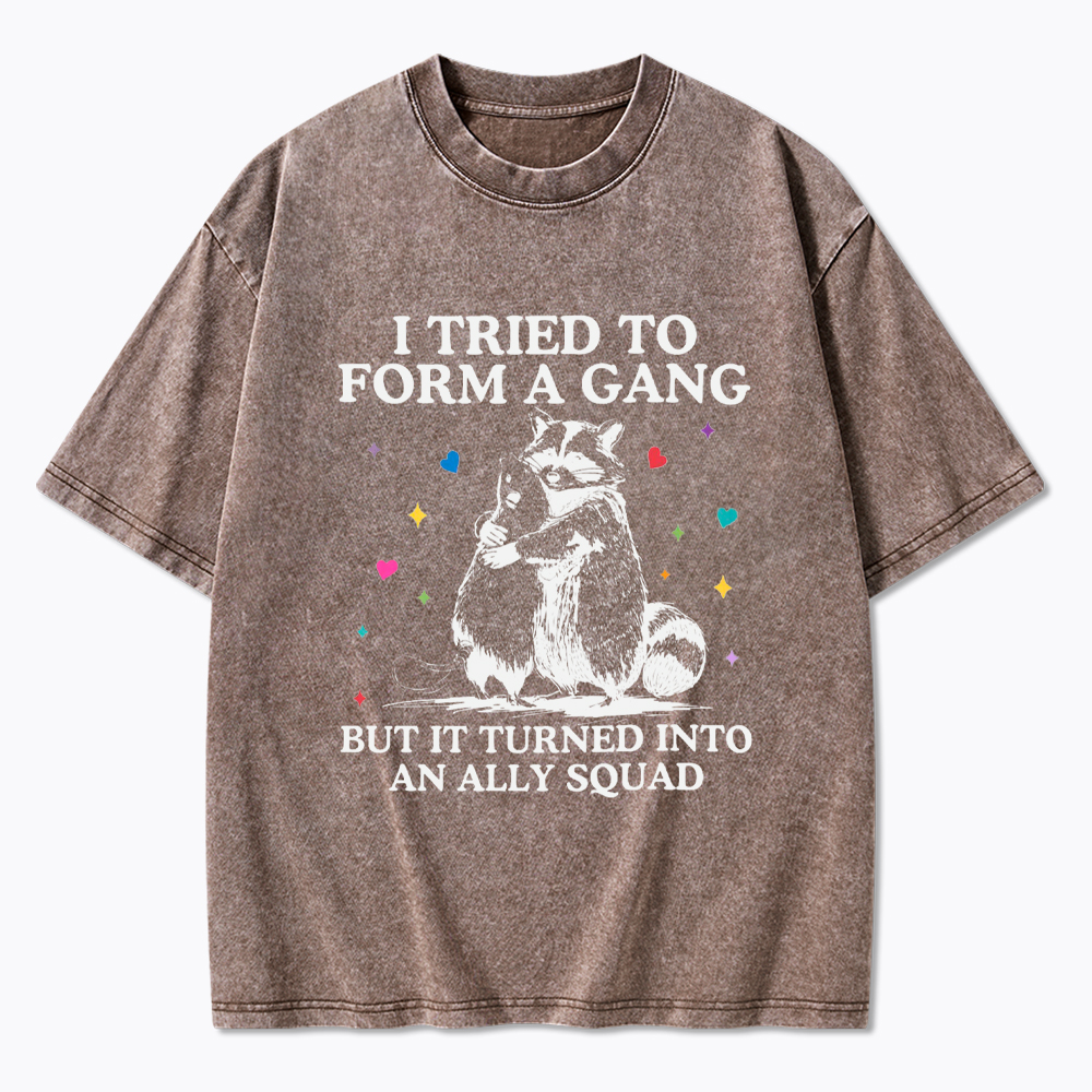 LGBTQ Straight Ally Washed T-Shirt
