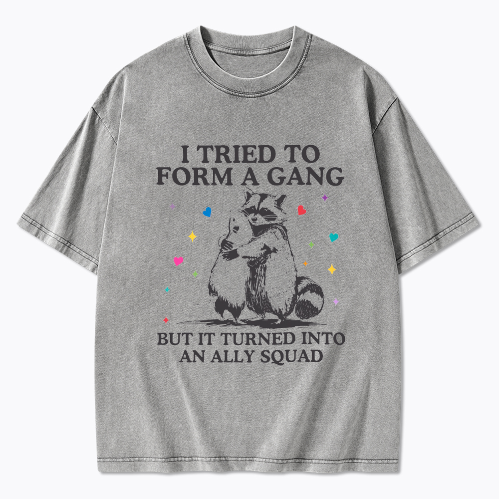 LGBTQ Straight Ally Washed T-Shirt
