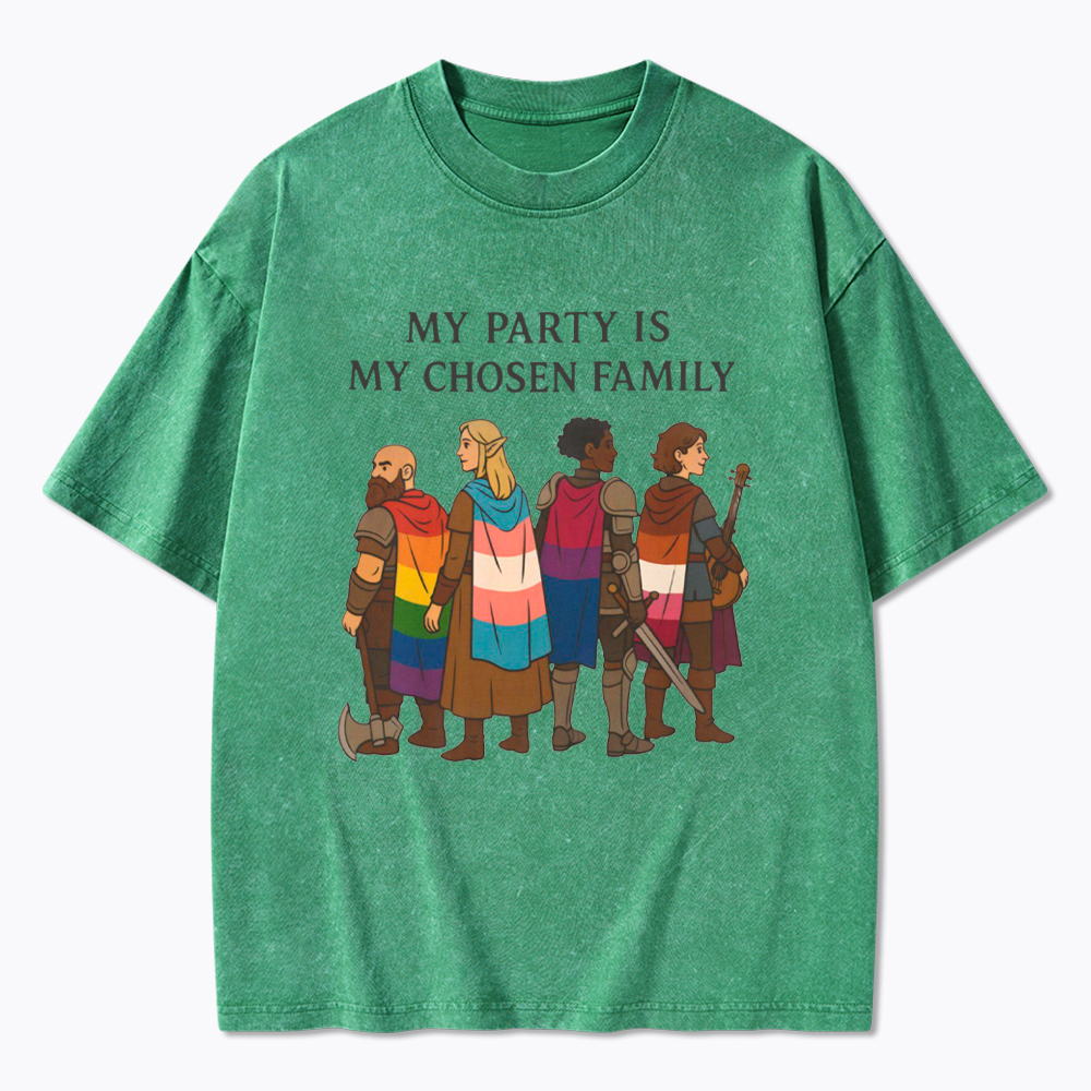 My Party is My Found Family Washed T-Shirt
