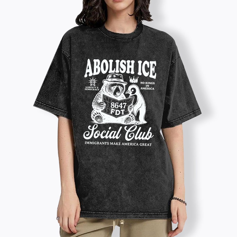 Abolish Ice Social Club Washed T-Shirt