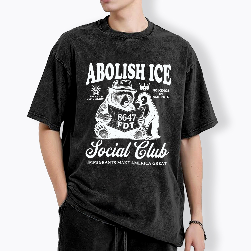Abolish Ice Social Club Washed T-Shirt