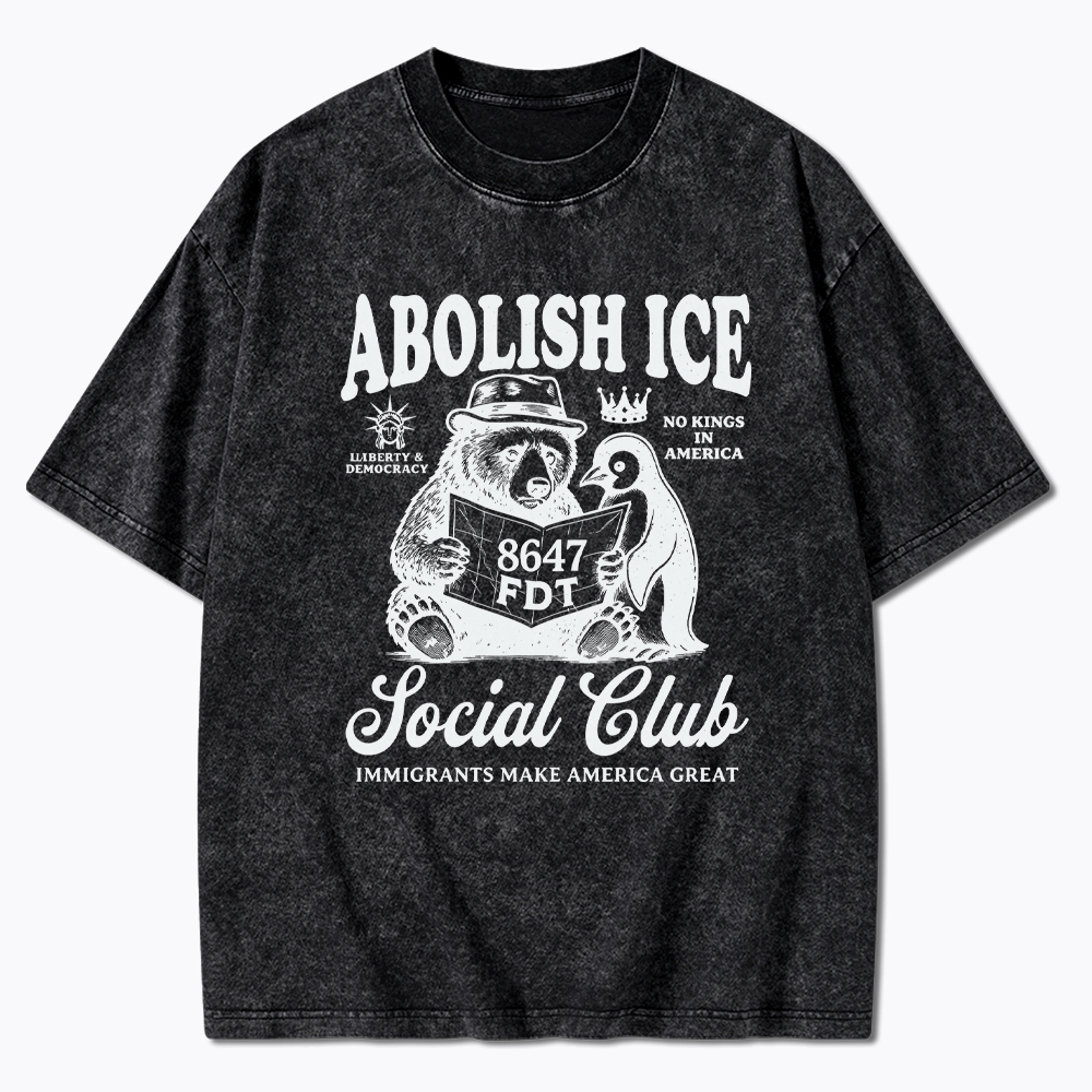 Abolish Ice Social Club Washed T-Shirt