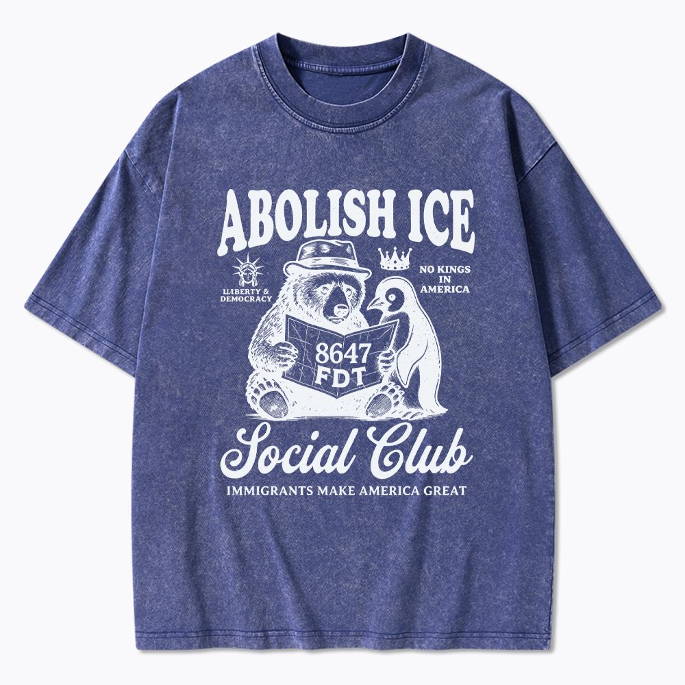 Abolish Ice Social Club Washed T-Shirt