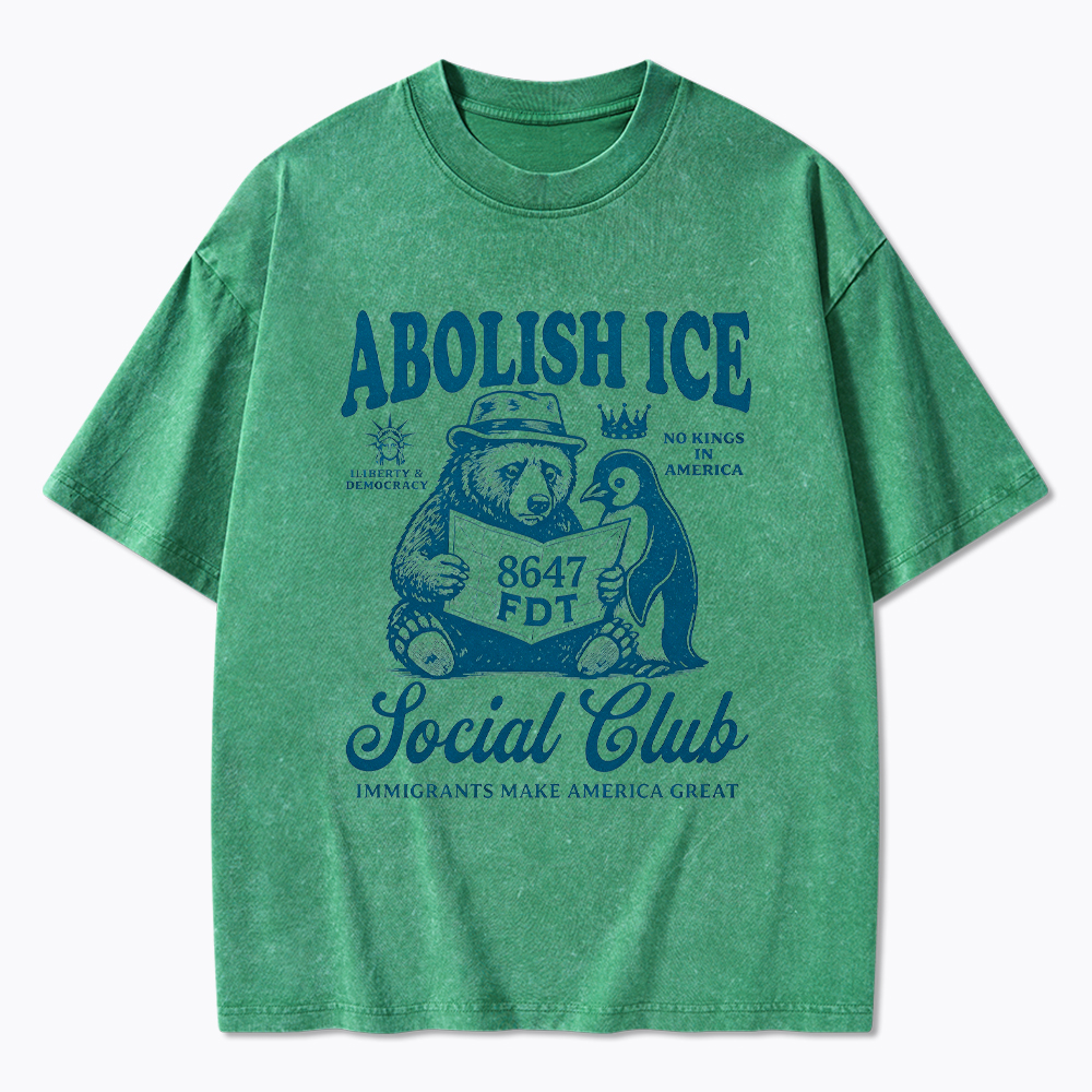 Abolish Ice Social Club Washed T-Shirt