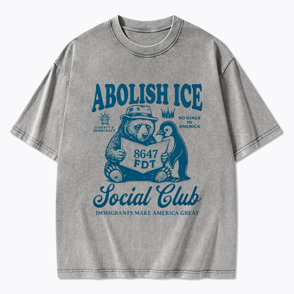 Abolish Ice Social Club Washed T-Shirt
