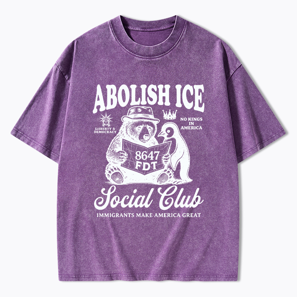 Abolish Ice Social Club Washed T-Shirt