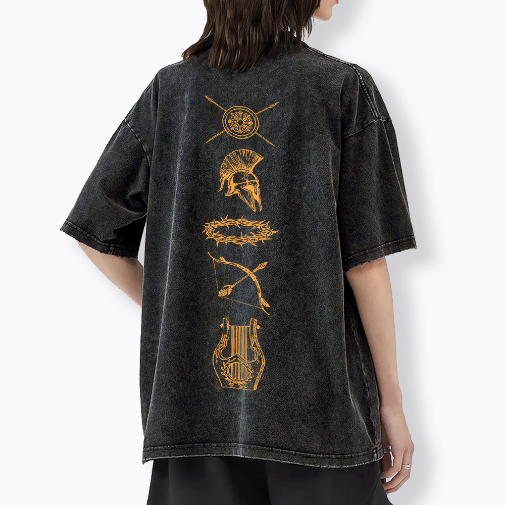 Song Of Achilles Name One Hero Who was Happy Washed T-Shirt
