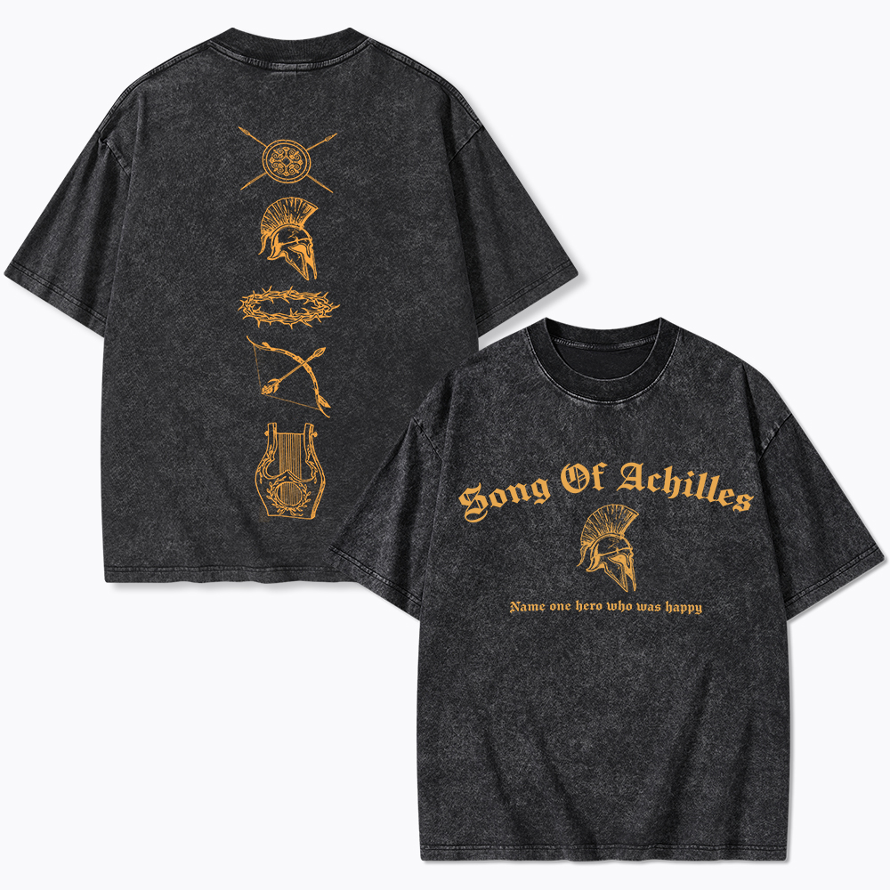 Song Of Achilles Name One Hero Who was Happy Washed T-Shirt