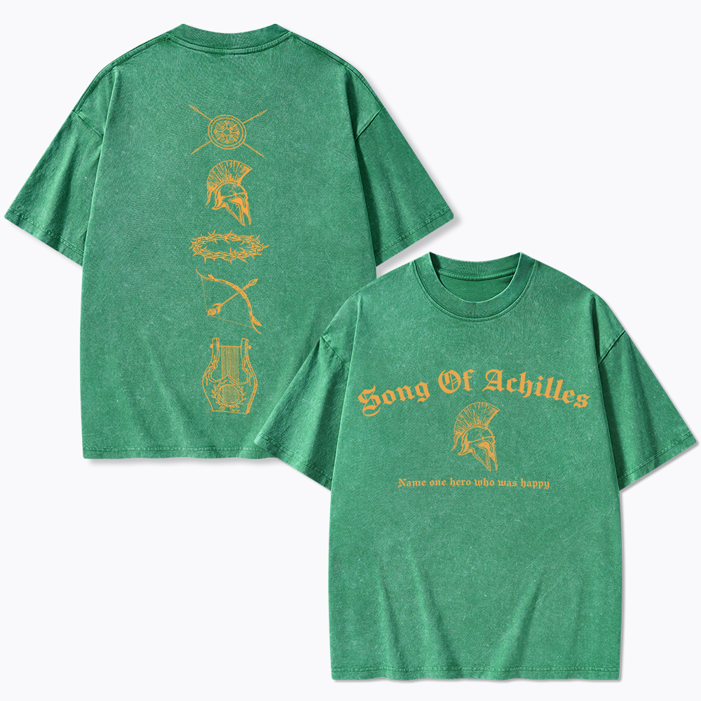 Song Of Achilles Name One Hero Who was Happy Washed T-Shirt