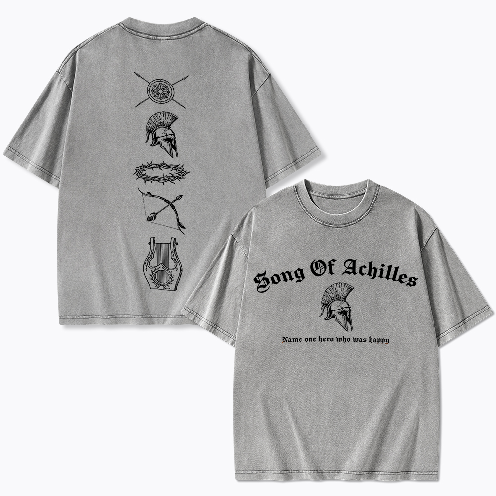 Song Of Achilles Name One Hero Who was Happy Washed T-Shirt
