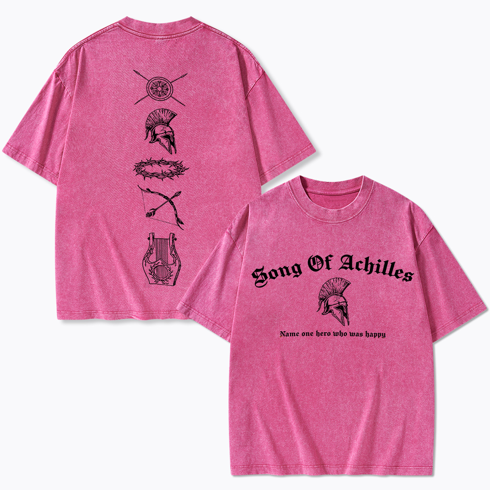 Song Of Achilles Name One Hero Who was Happy Washed T-Shirt