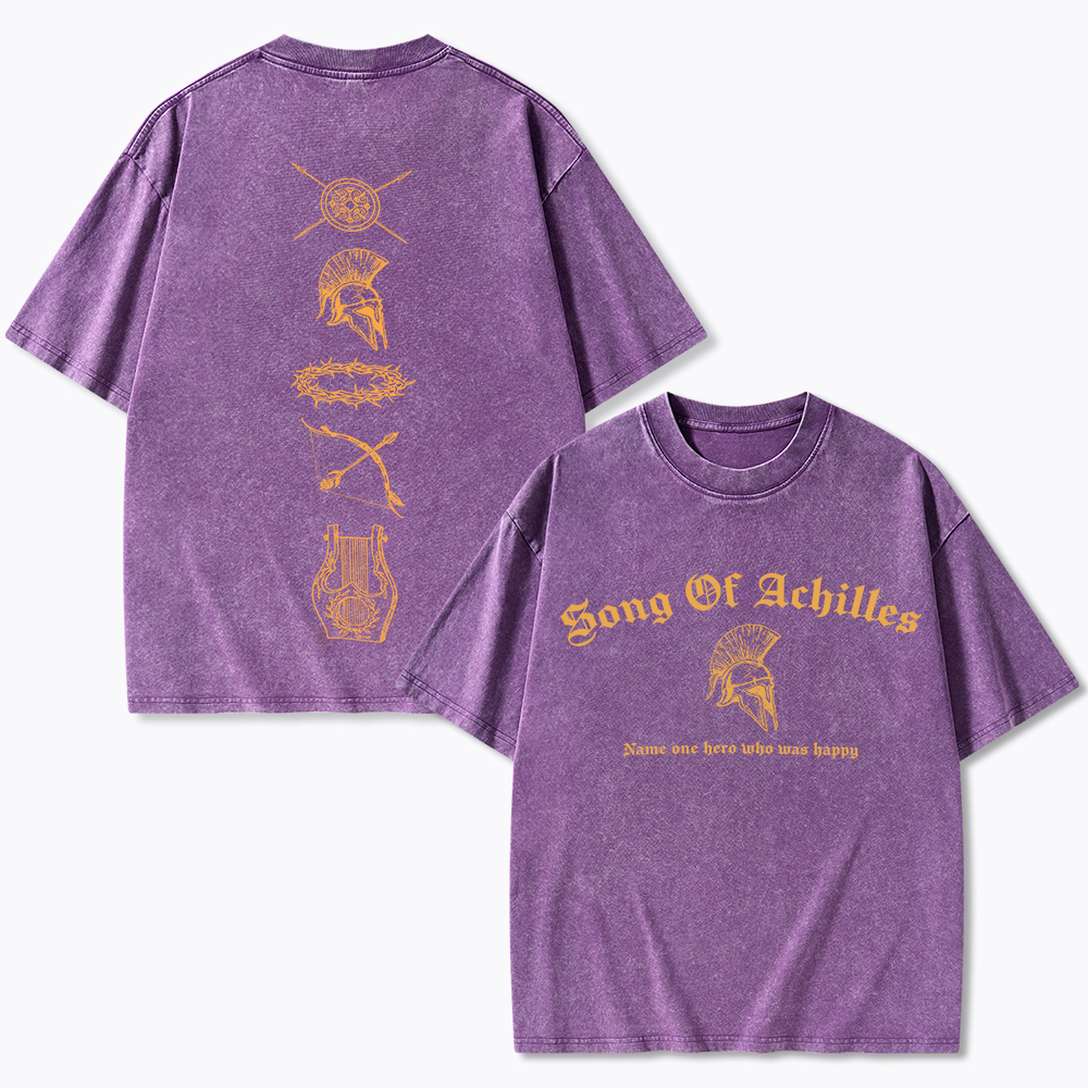 Song Of Achilles Name One Hero Who was Happy Washed T-Shirt