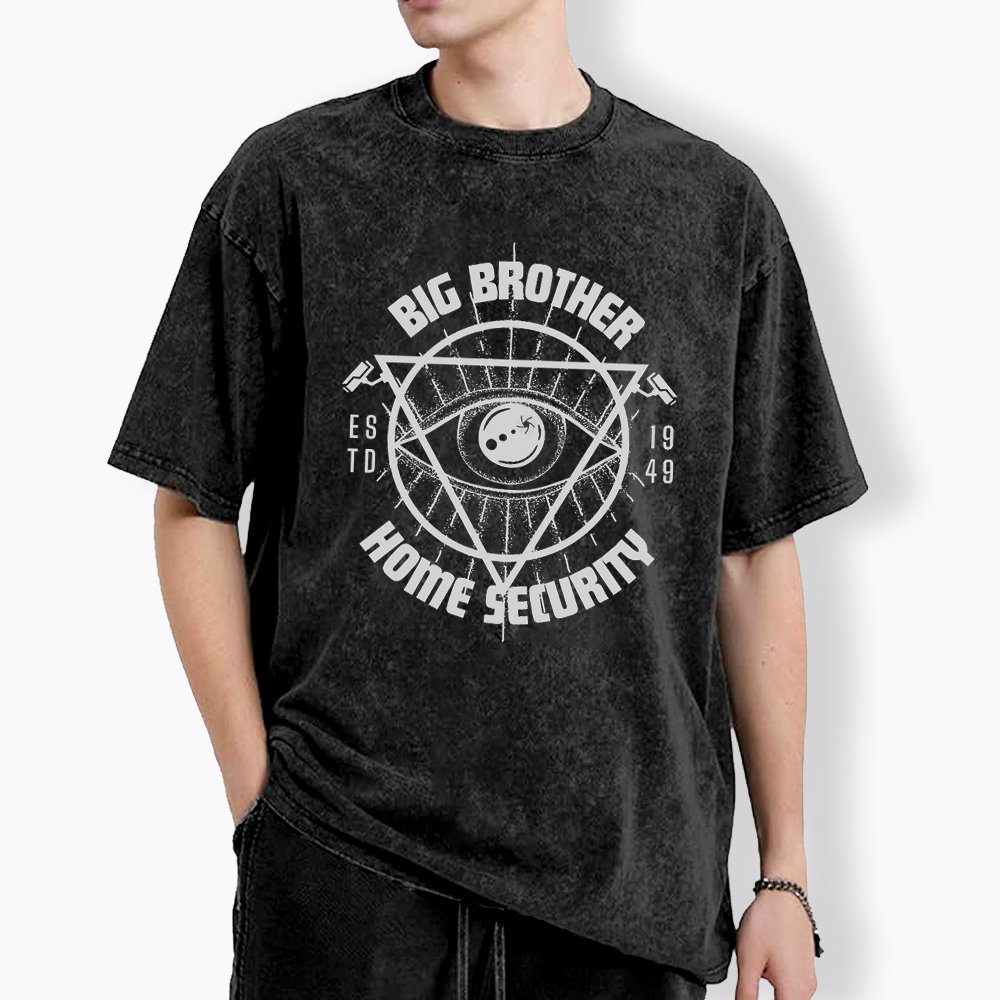 1984 Book Big Brother Washed T-Shirt