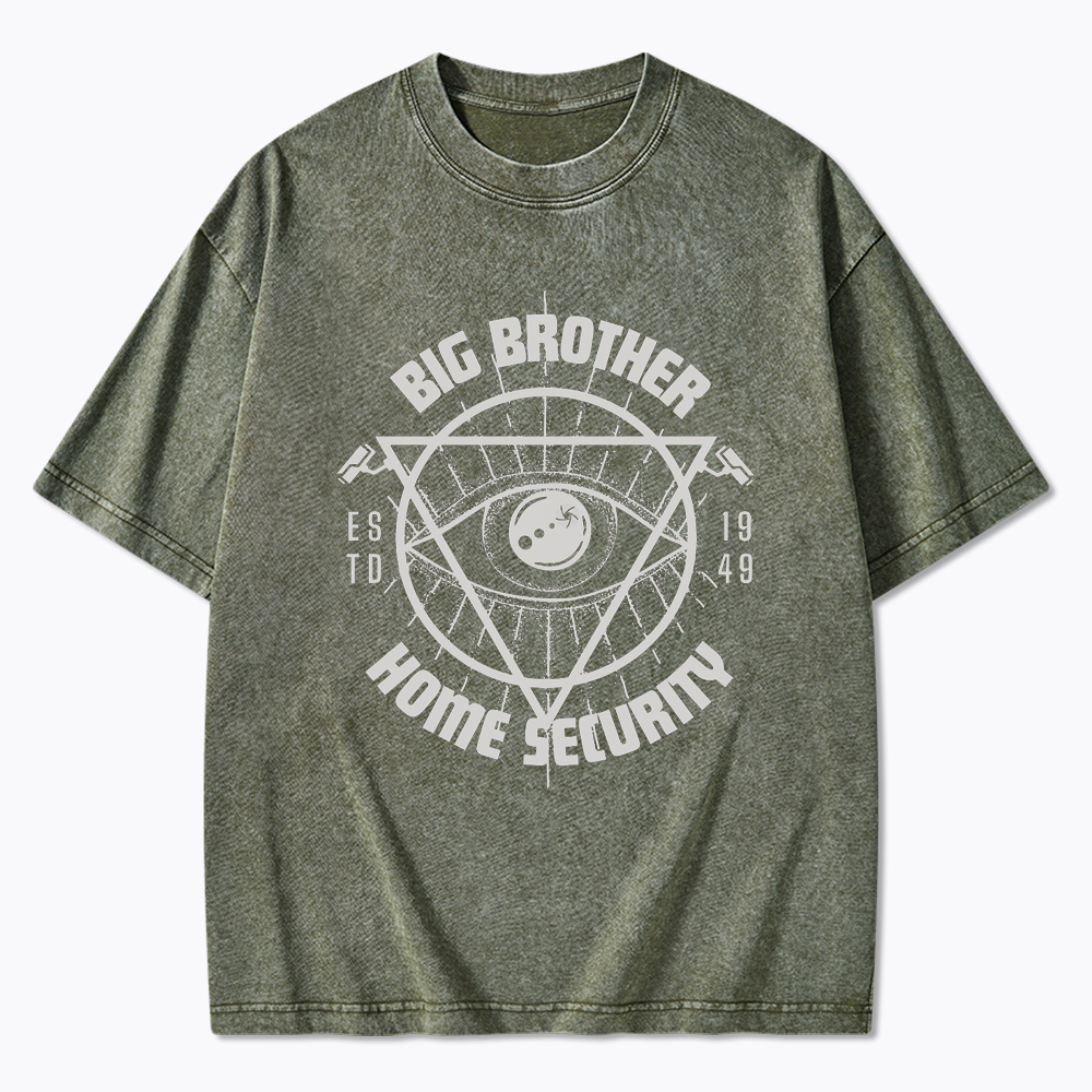 1984 Book Big Brother Washed T-Shirt