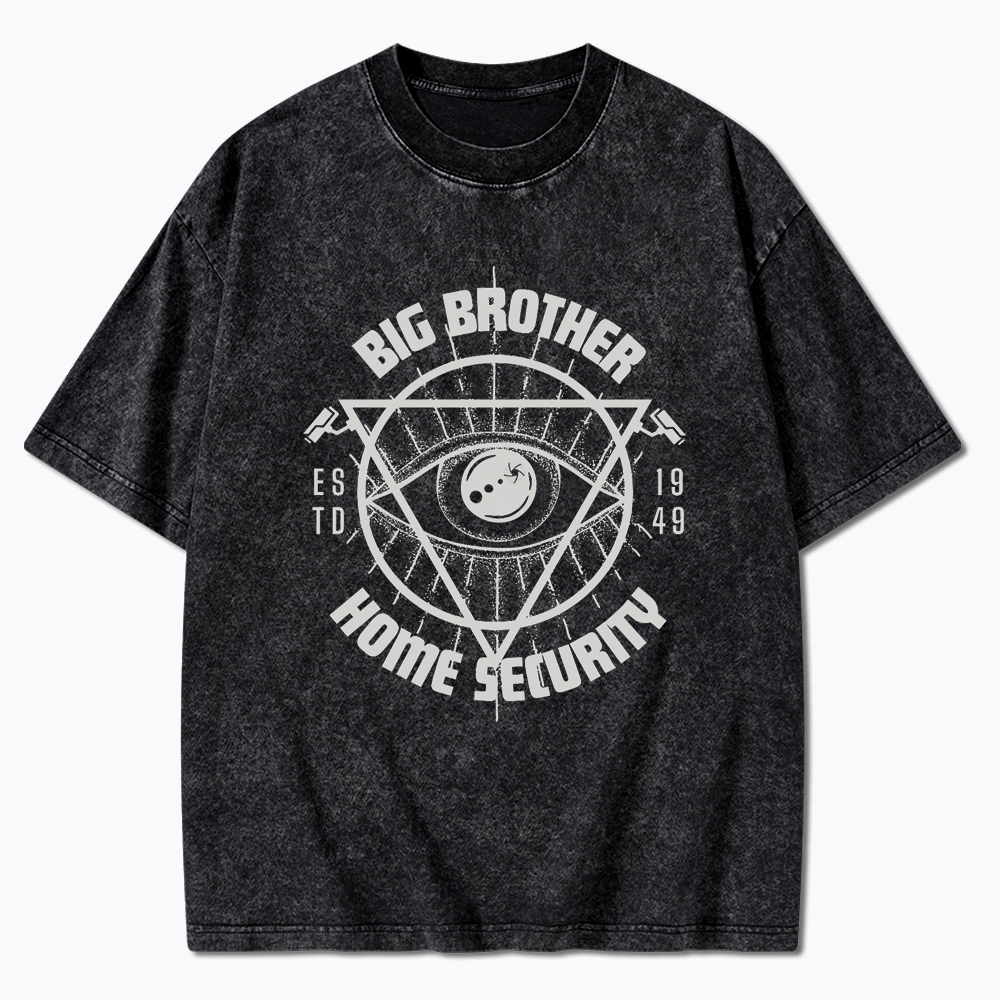 1984 Book Big Brother Washed T-Shirt