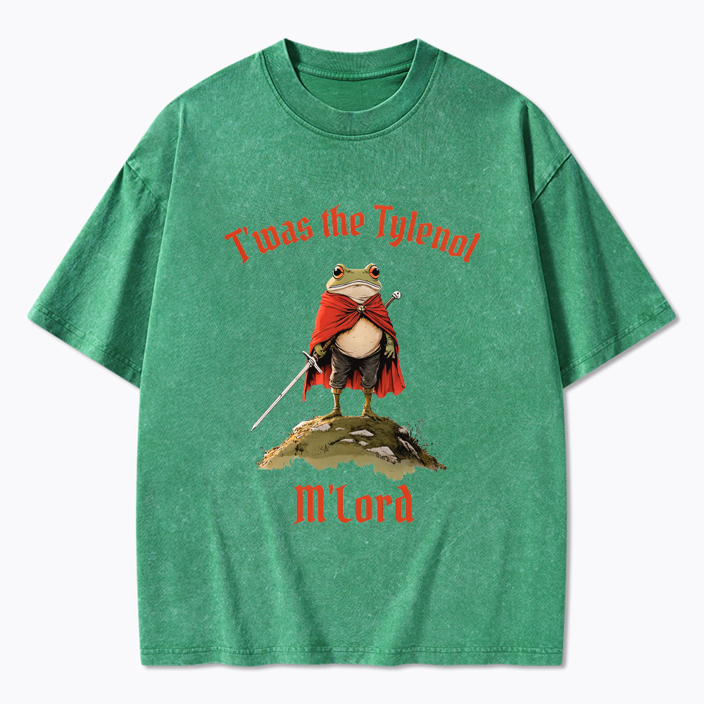 Twas the Tylenol M’Lord Pro Science Meme Washed T-Shirt