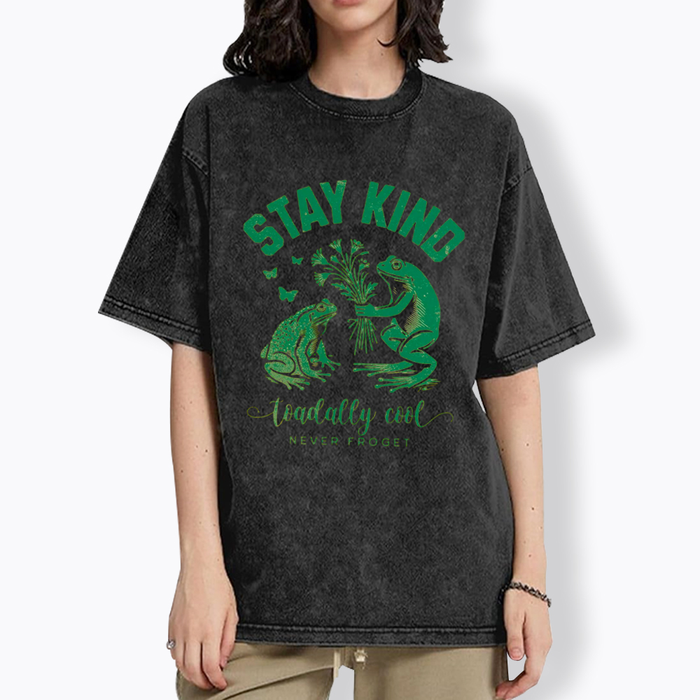 Stay Kind Frog & Toad Varsity Washed T-Shirt