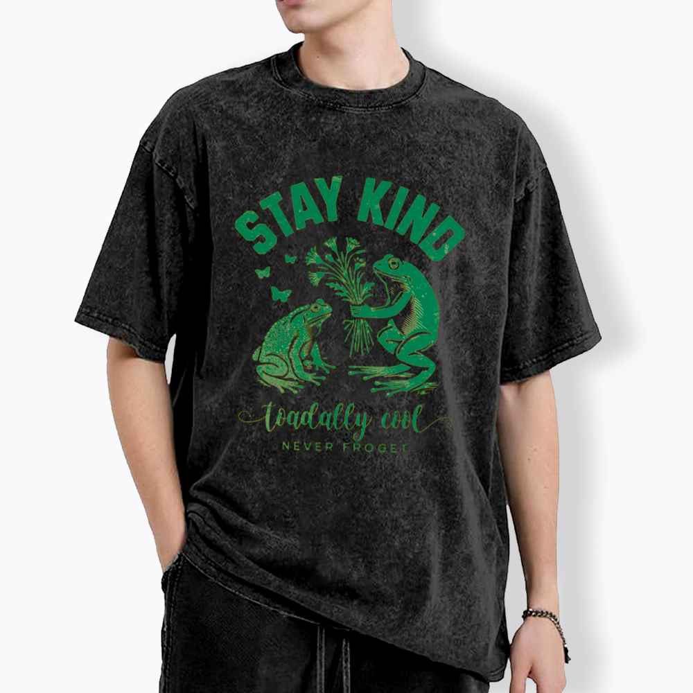 Stay Kind Frog & Toad Varsity Washed T-Shirt