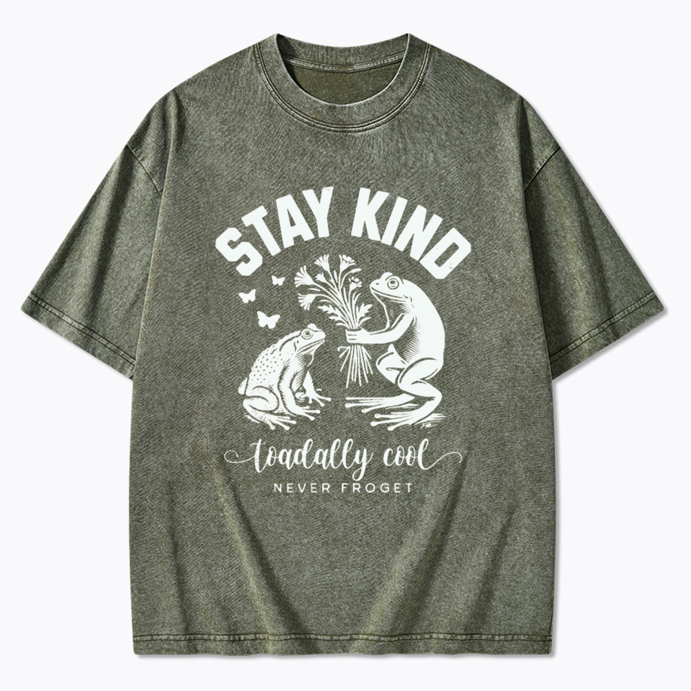 Stay Kind Frog & Toad Varsity Washed T-Shirt