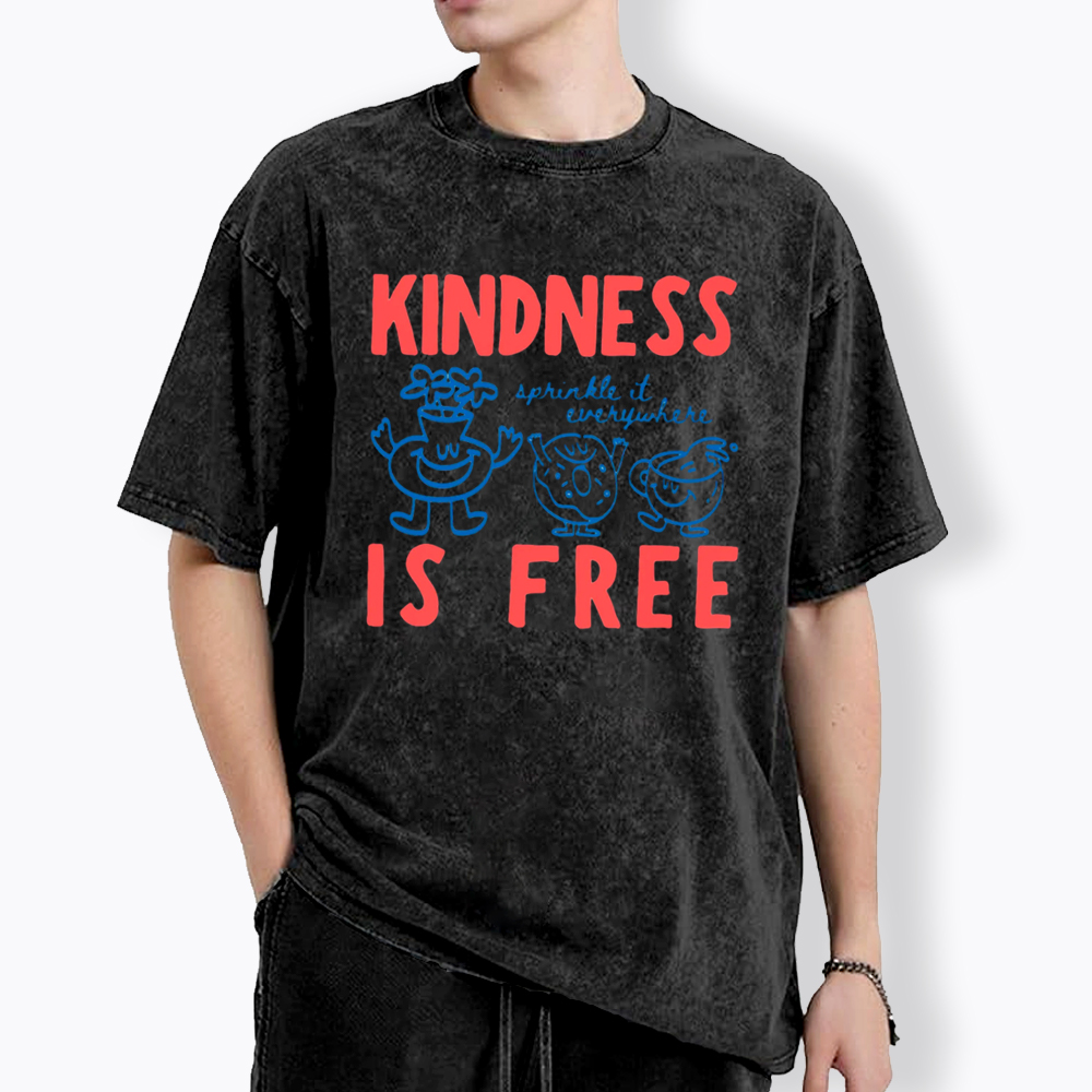 Kindness Is Free Washed T-Shirt