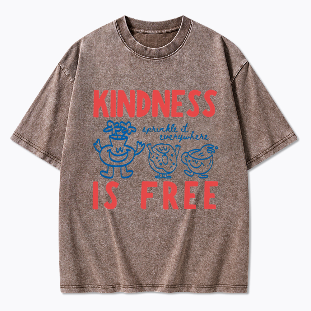 Kindness Is Free Washed T-Shirt