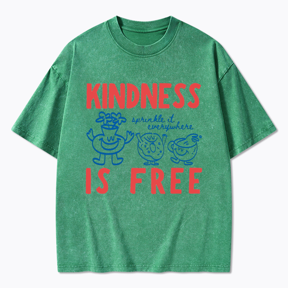 Kindness Is Free Washed T-Shirt