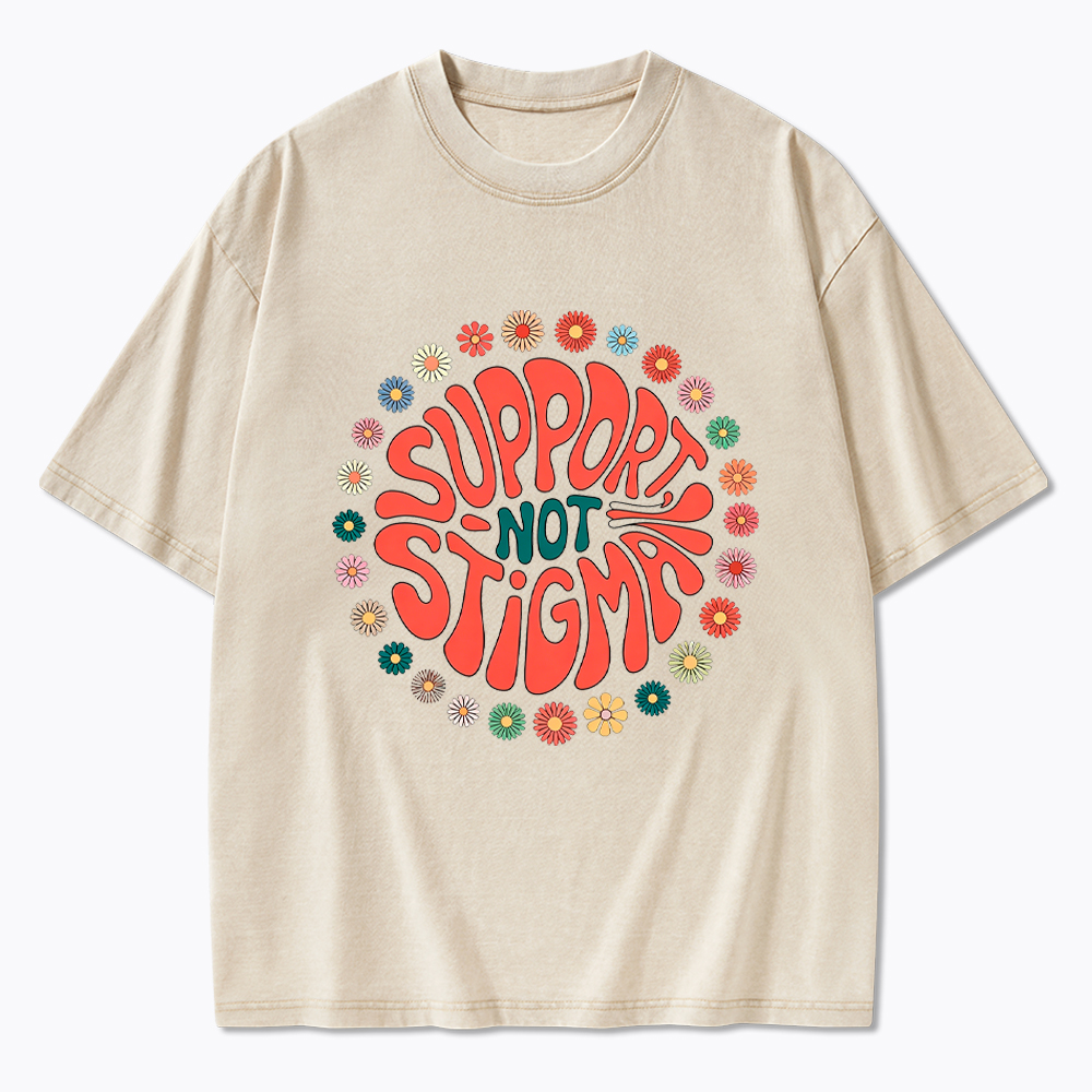 Support, Not Stigma Washed T-Shirt