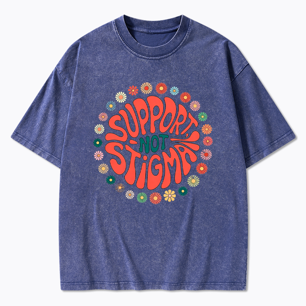 Support, Not Stigma Washed T-Shirt