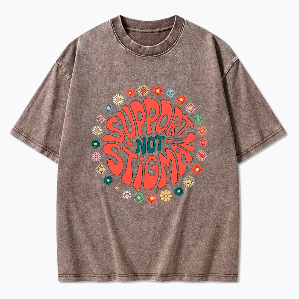 Support, Not Stigma Washed T-Shirt