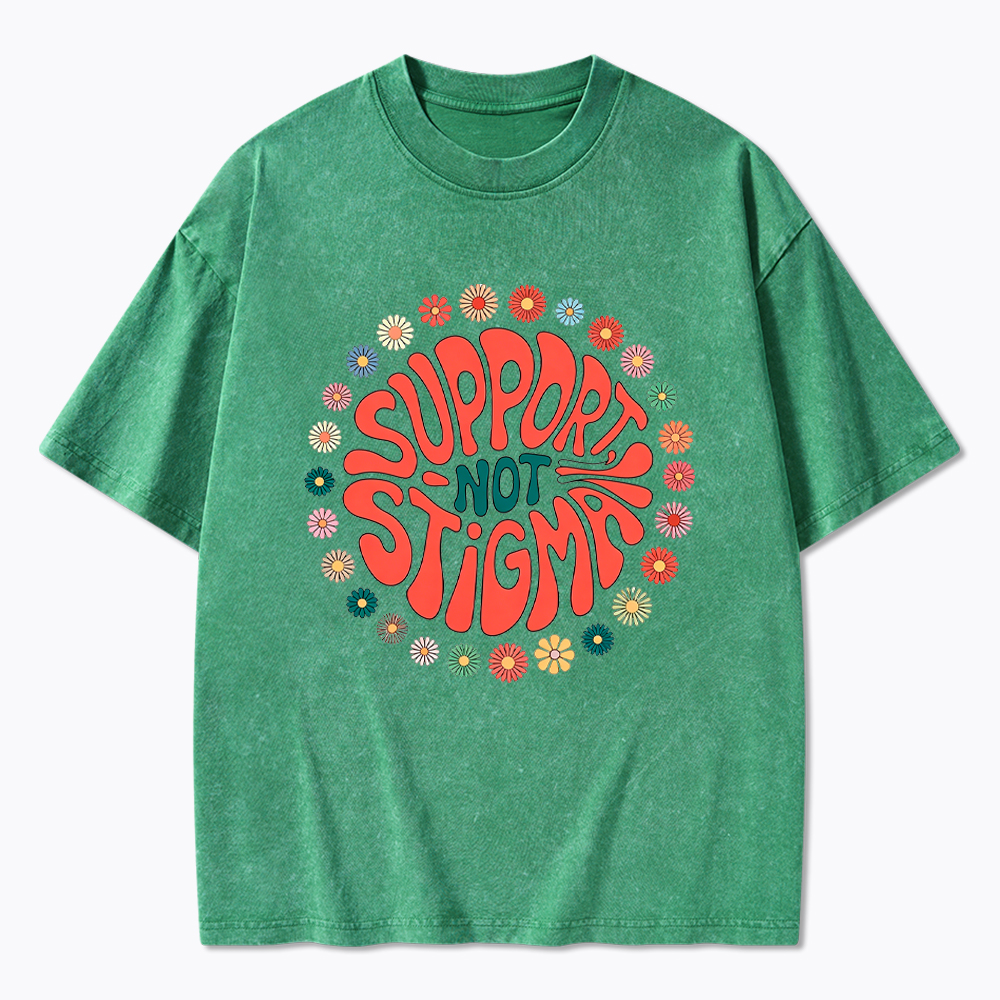 Support, Not Stigma Washed T-Shirt