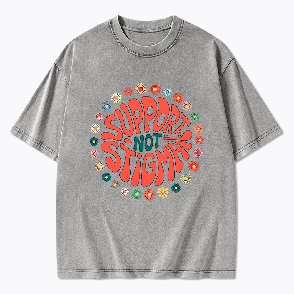 Support, Not Stigma Washed T-Shirt