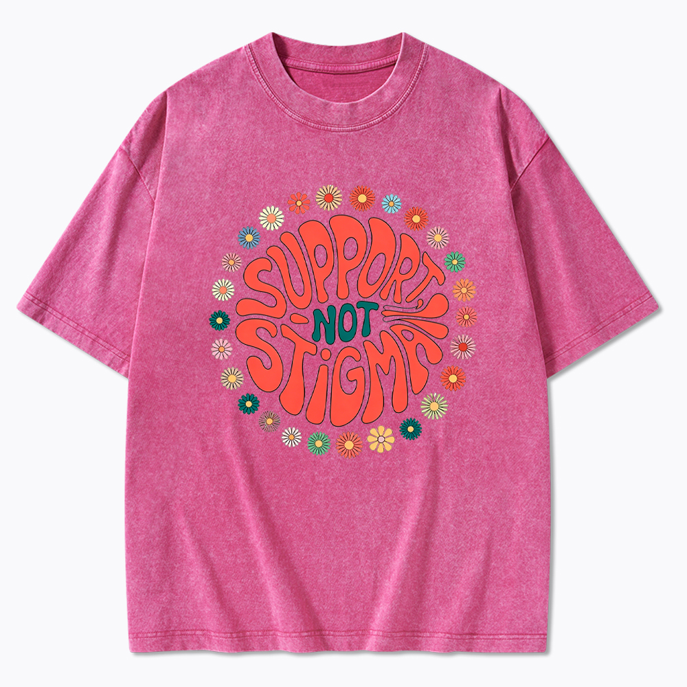Support, Not Stigma Washed T-Shirt