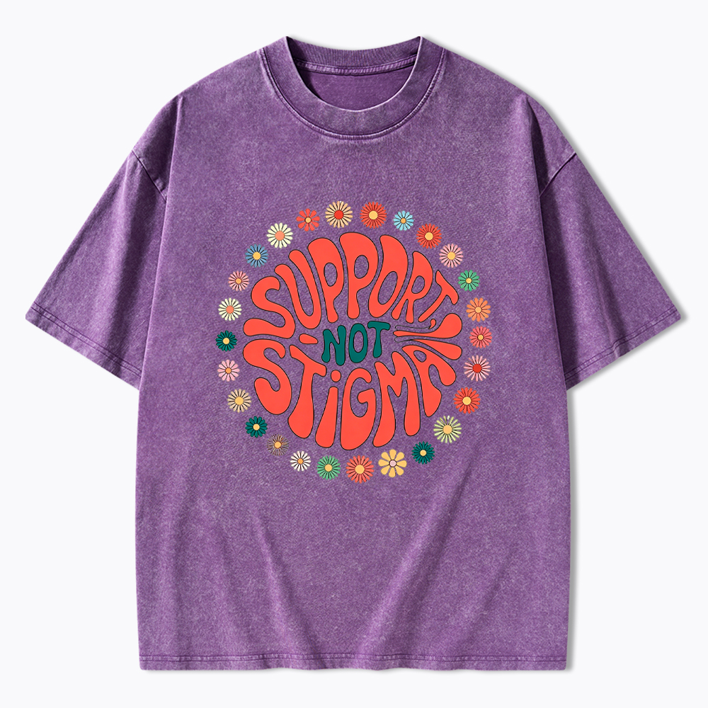 Support, Not Stigma Washed T-Shirt
