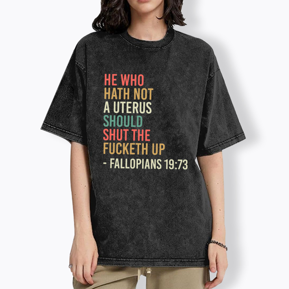 Pro Choice Feminist Women Rights Washed T-Shirt