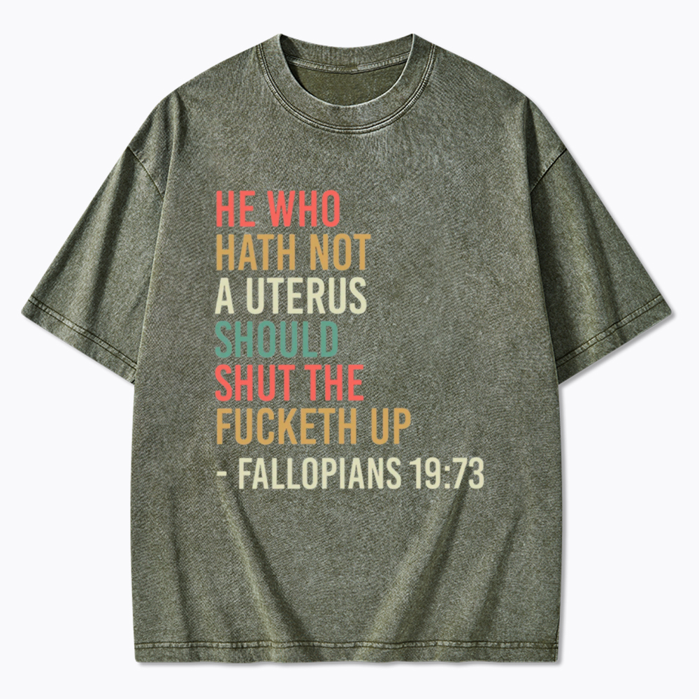 Pro Choice Feminist Women Rights Washed T-Shirt