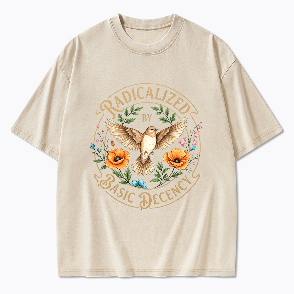Radicalized by Basic Decency Washed T-Shirt