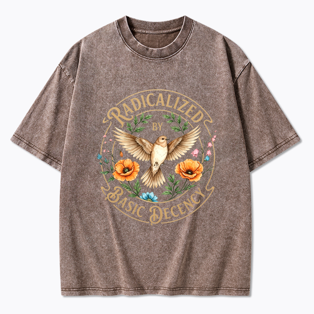 Radicalized by Basic Decency Washed T-Shirt