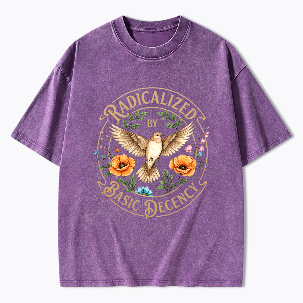 Radicalized by Basic Decency Washed T-Shirt