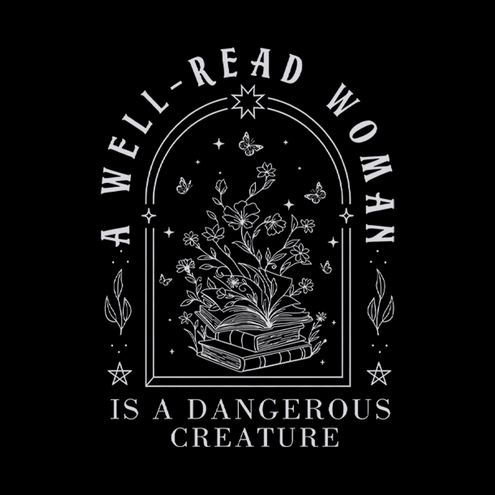 A Well Read Woman Is A Dangerous Creature Washed T-Shirt