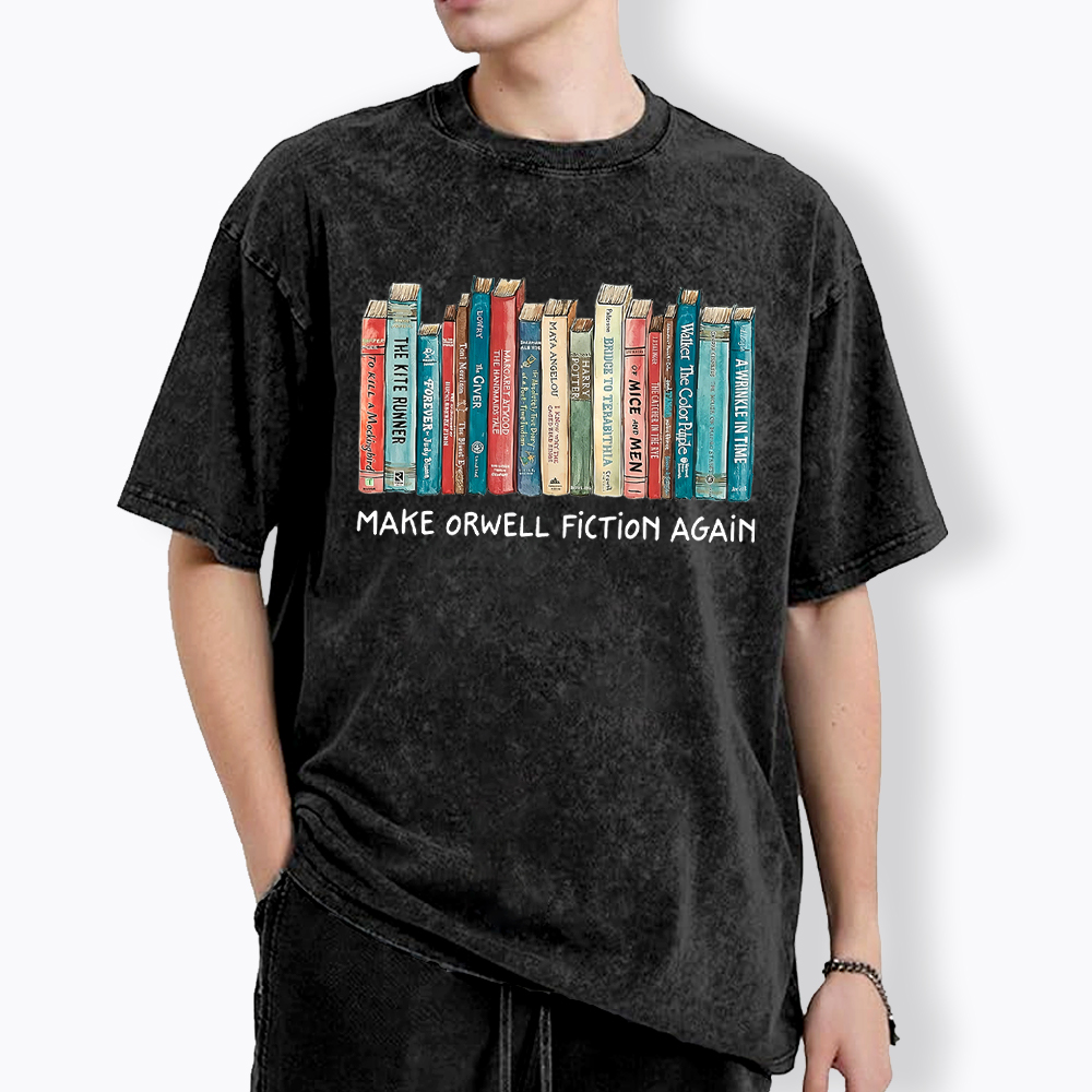Mack Orwell Fiction Again Washed T-Shirt