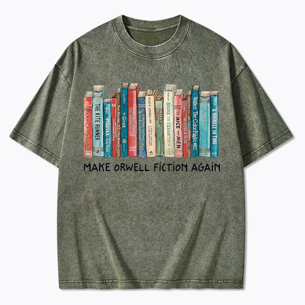 Mack Orwell Fiction Again Washed T-Shirt