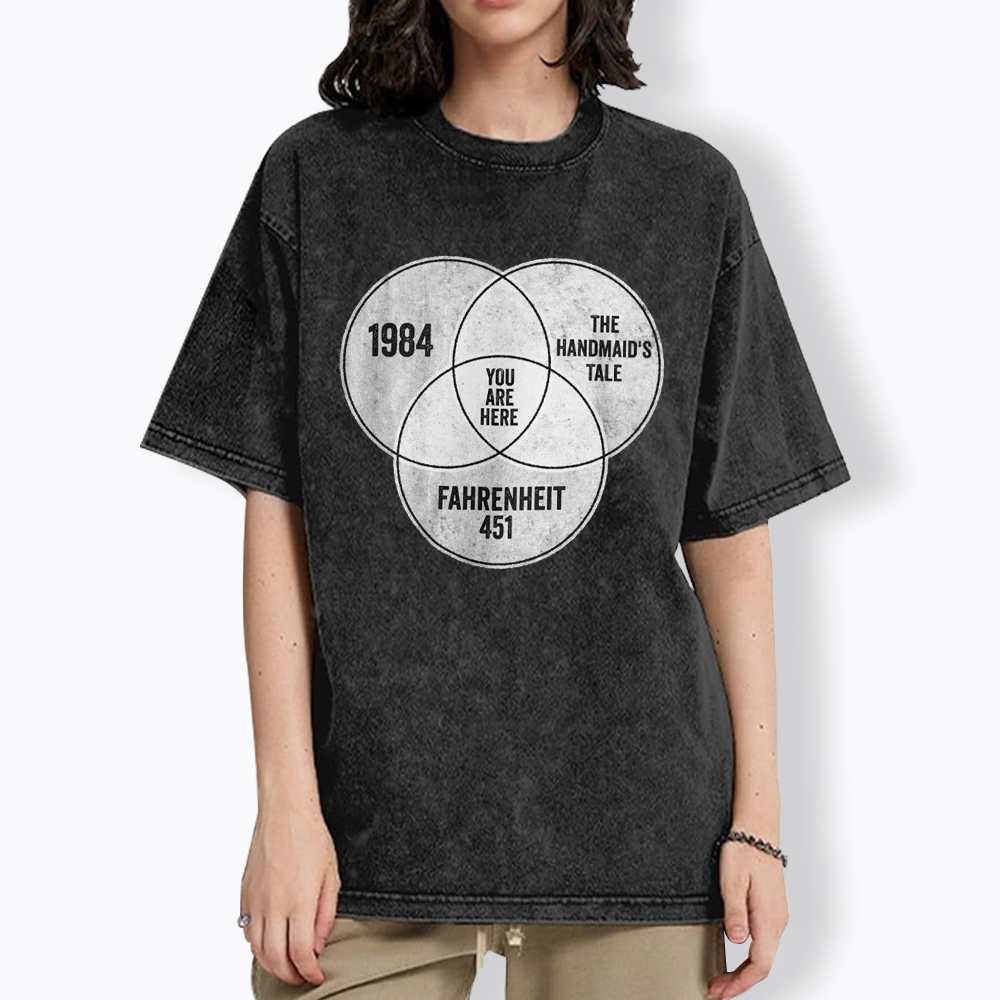 You Are Here Venn Diagram 1984 Washed T-Shirt