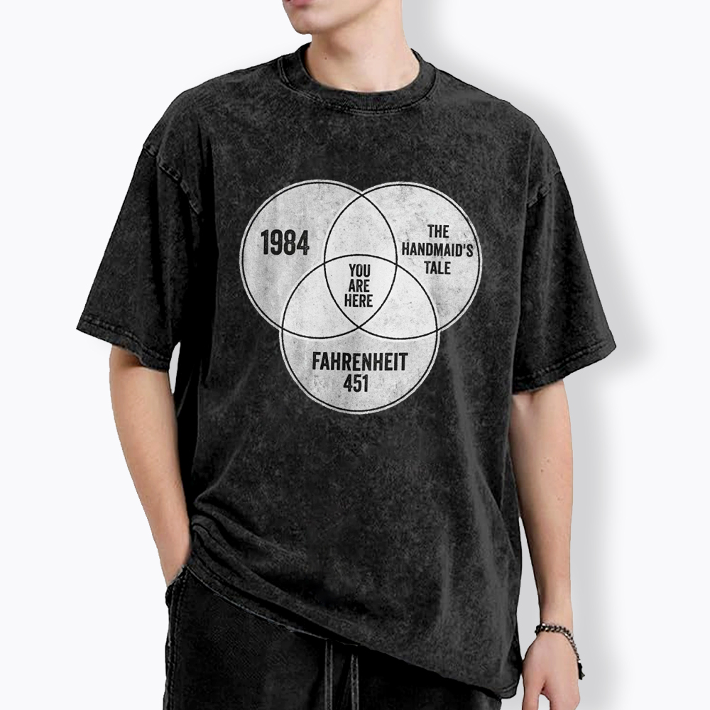 You Are Here Venn Diagram 1984 Washed T-Shirt