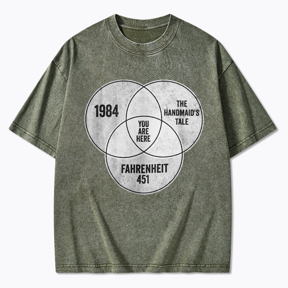 You Are Here Venn Diagram 1984 Washed T-Shirt