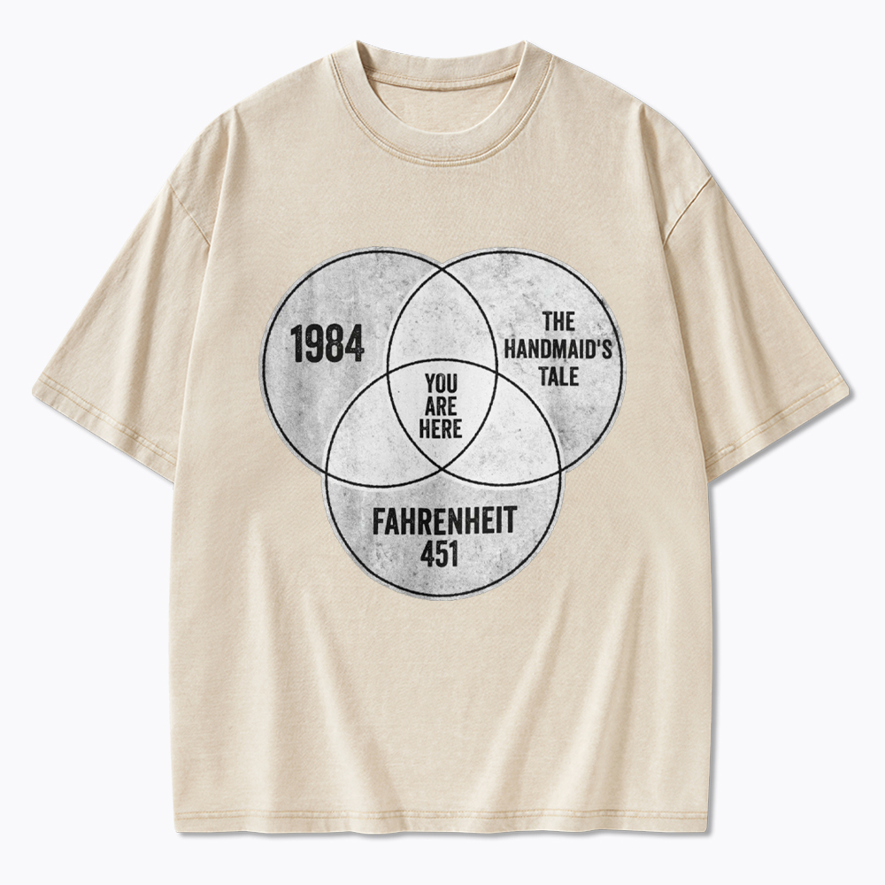 You Are Here Venn Diagram 1984 Washed T-Shirt